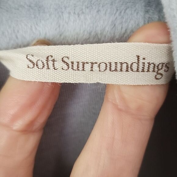 Soft Surroundings Auberon Mini Dress Coziest Zip-Up Tunic Pullover Silver S (12) - Picture 4 of 8